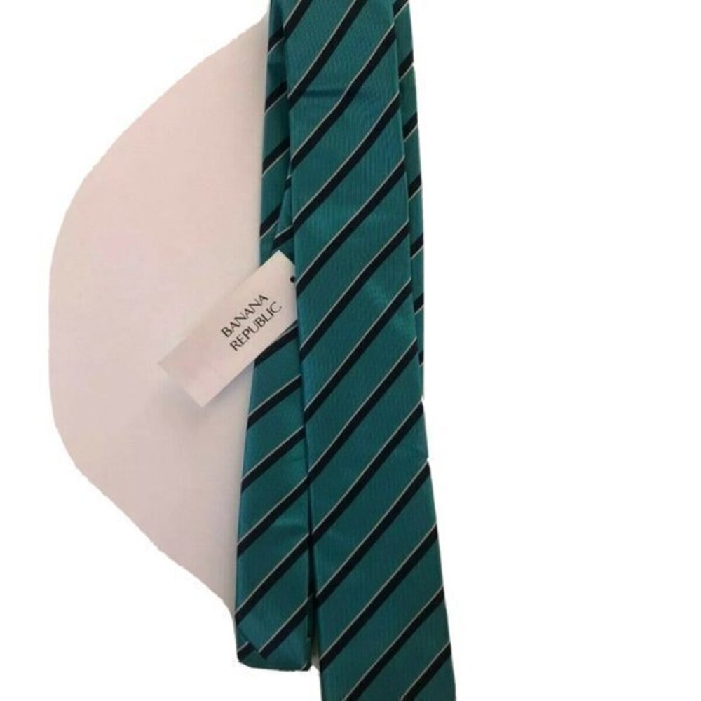 Banana Republic Mens Tie Blue Navy Striped